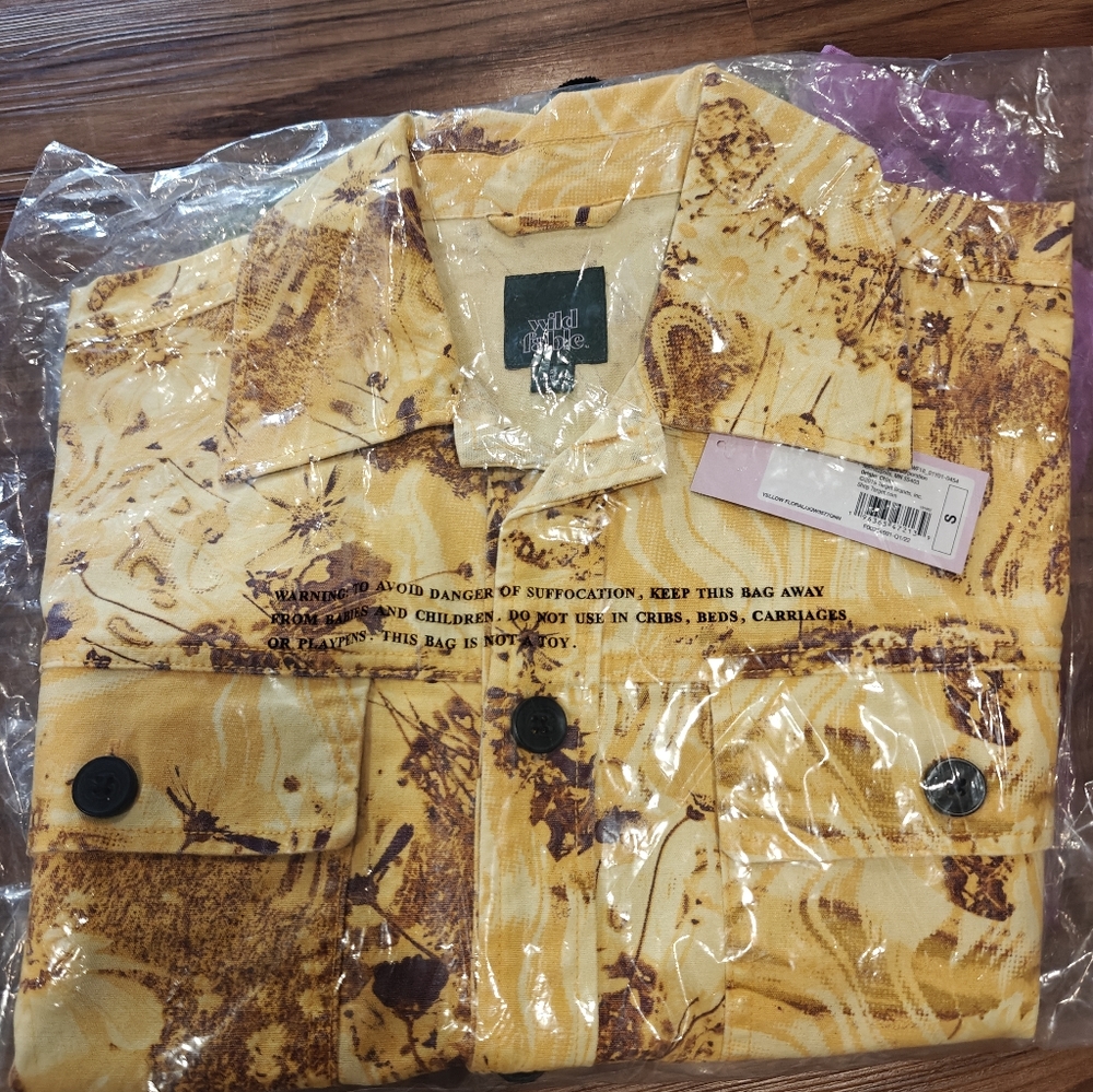 Wild Fable Yellow Floral Bomber Jacket - Picture 3 of 4